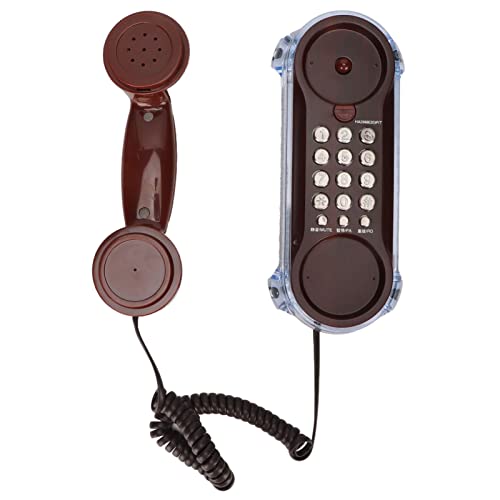 Teléfono vintage europeo de pared con cable y luz miniatura 5