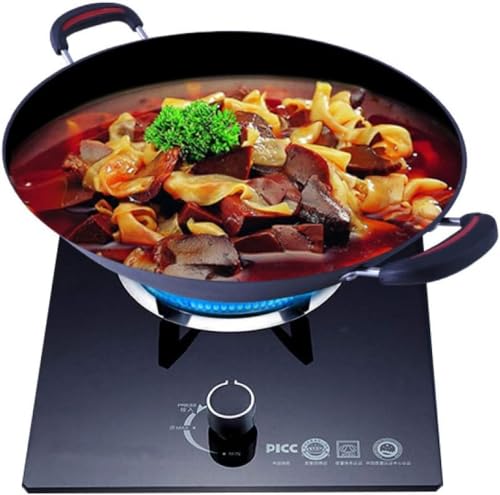 Wok de hierro fundido 36 cm con mango ergonómico miniatura 2