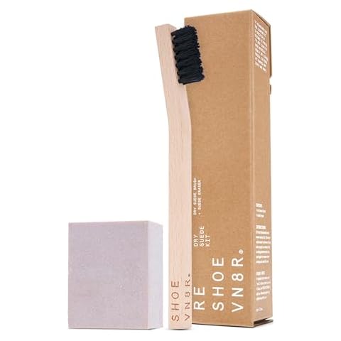 Reshoevn8r Dry Suede Kit - Sneaker Cleaner & Shoe Care for Light-Colored Nubuck & Suede Shoes - Gently Removes Marks, Spots, & Scuffs - 1 Cleaning Brush & 1 Eraser Cover