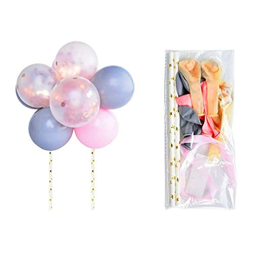 Balloon Birthday Cake Topper Mini Balloon Garland Cake Topper Confetti Acrylic Happy Birthday Cupcake Topper For Birthday Cake Supplies Decorations #TOP4