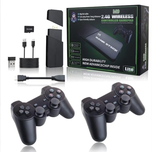 Image of PSS Wireless Video Games for tv Retro Gaming Console Built in 20000 Game Plug Play TV 2 Player with 9Emulator for Kids Old School Station Video Game Advanced Retro Game Stick M9 2025 Upgrade Version
