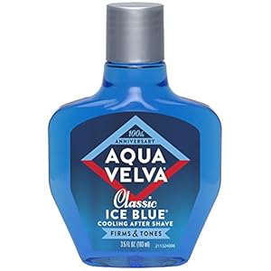 Aqua Velva After Shave, Classic Ice Blue, Soothes, Cools, and Refreshes Skin, 3.5 Ounce