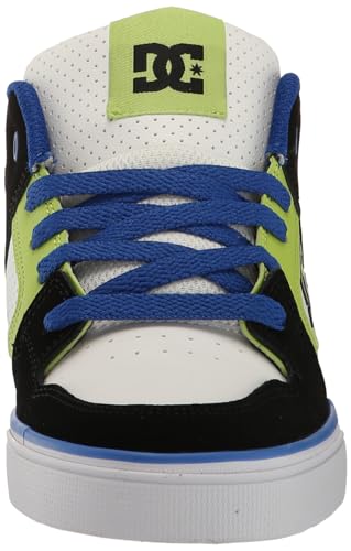 DC Boy's Unisex-Child Pure Mid Skate Shoe, Black/Blue/Green, 11.5 Little Kid2
