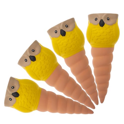 MOBUTOFU 4 Piezas Remojo de búho aqua plant bonsais Bonsái globe zapatillas dispositivos de autorriego para plantas dispositivos de riego automático de plantas cerámica Yellow