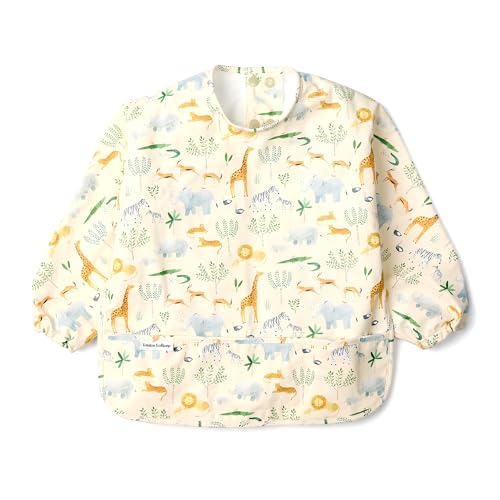 Image of Loulou Lollipop Long Sleeve Mess Free Waterproof Bibs, for baby boys and girls 6-36 Months, Machine Washable, Travel Friendly