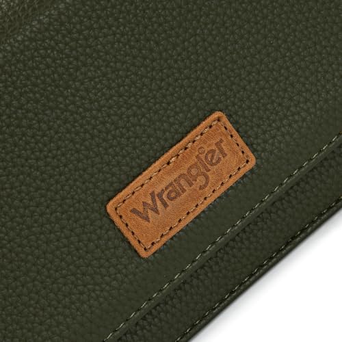 Image of Wrangler Small Crossbody Purse for Women, RFID Wallet with 6 Card Slots | Compact RFID Crossbody Wallet with 3 Compartments, 6 Card Slots, Center Zip Pocket and Removable Adjustable Strap