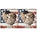 ALAZA Cat American Flag Kitten 3 Ring Binder Holds of 200 Sheets Fits Letter Sized Paper D-Ring Organizer for School Home Work Office Supplies 1 Pack