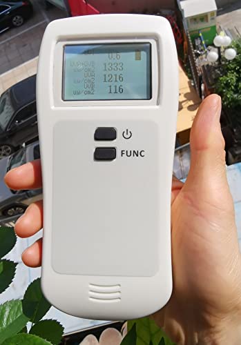 Ultraviolet UVA and UVB Light Meter, Display UV Index, UVA, UVB, and UVA+UVB Radiation Intensity, UV Light Tester, 240-320nm, 320-370 nm