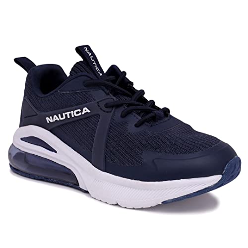 Nautica Kid's Casual Air Bubble Fashion Sneakers -Walking Shoes-Lightweight Joggers- Boys-Girls- Bungee Slip-On/Lace Up- Little Kid/Big Kid