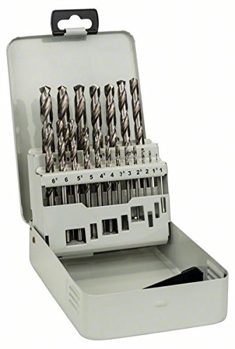 Bosch Professional 19-piece metal drill bit set HSS-G 135° DIN 338 (for metal, Ø 1 - 10 mm, Accessory Drill Driver)