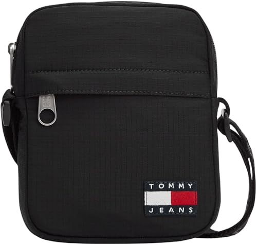 Erkek Crossbody Bag Çanta Daily Ripstop Reporter Dış Cepli, Siyah (Siyah), Tek Beden