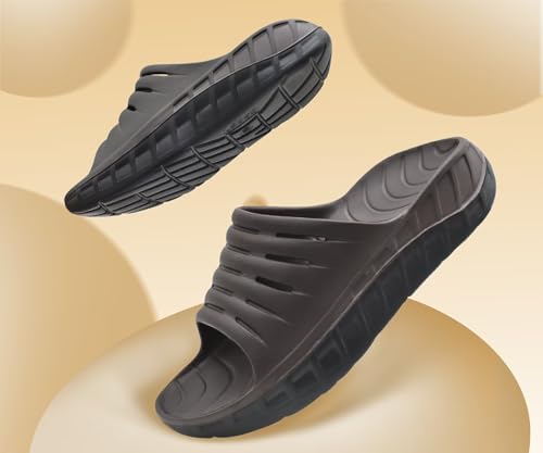 Image of GPOS Mens Sport Recovery Sandals Plantar Fasciitis Thick Cushion Slides Sandals Lightweight Comfort Orthotic Slippers