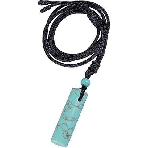 Nupuyai Howlite Turquoise Healing Crystal Necklace Cover