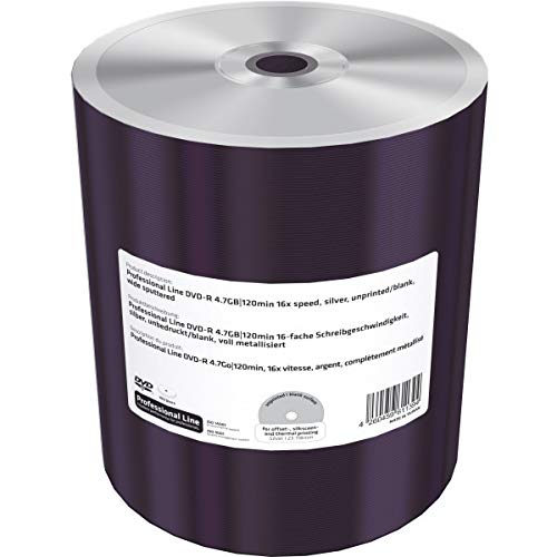 Dvd-r 16x mediarange professional line thermal silver bobina 100uds