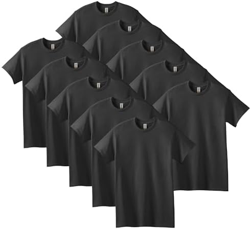 Gildan Heavy Cotton T-Shirt G5000, Black (10-Pack), Medium