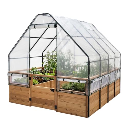 Outdoor Living Today 8 x 8 Garden in a Box with Greenhouse Cover Kit