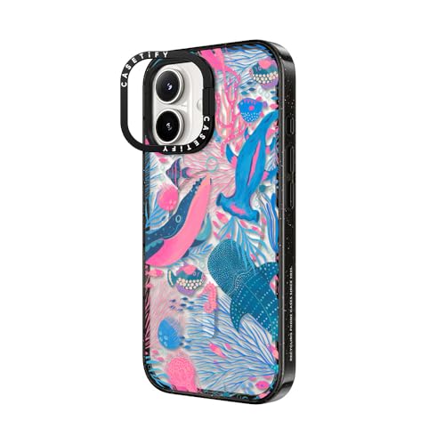 Coque iPhone 16 antichoc avec anneau support compatible MagSafe CASETiFY noir transparent - 6