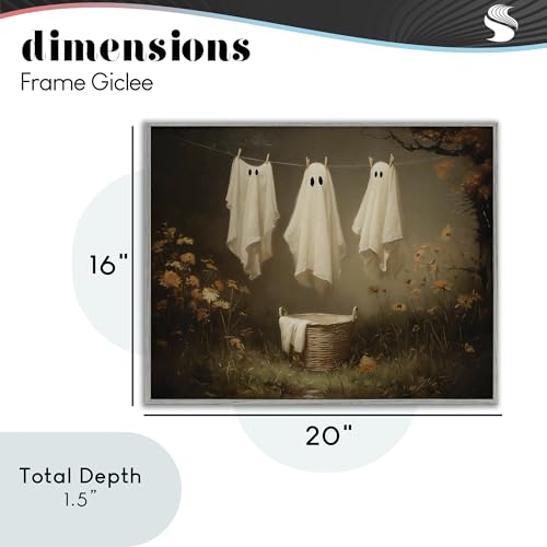 Fantômes de blanchisserie gris Stupell impression giclée luxe