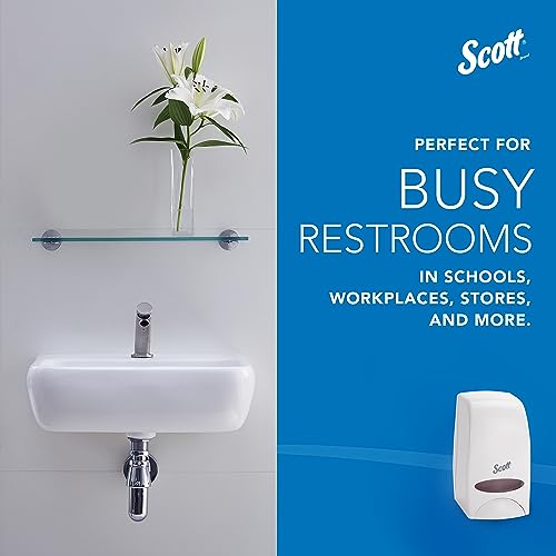 Bundle of Scott® Foam Hand Soap with Moisturizers, 1.0 L Pink, Floral Scent Refills + Scott Essential Manual Skin Care Dispenser, White Starter Kit - image 9