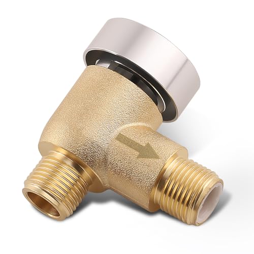 Upgraded Brass RV Vacuum Breaker Check Valve 571-VAC-CHK-A Camper Trailer Flusher RV Tank Check Valve for b&b Model 571 Check Valve Replace Leaking Vacuum Breaker on Black Tank System