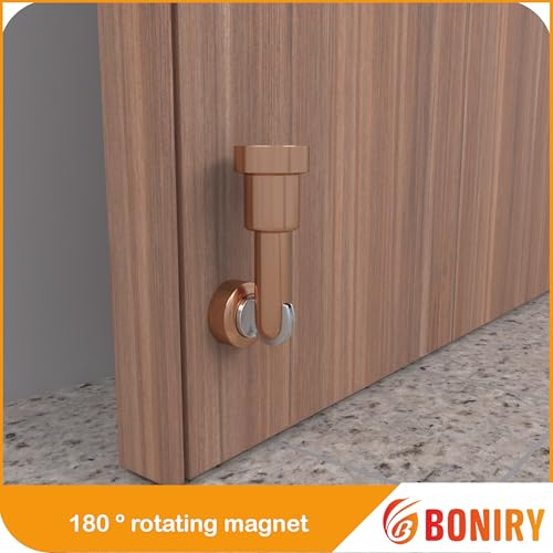 Image of Boniry Premium Magnetic Door Stopper | Durable, Stylish & Rustproof | Protects Doors | Strong Hold, Easy Installation, Perfect for Home & Office Use (1, Rose Gold)