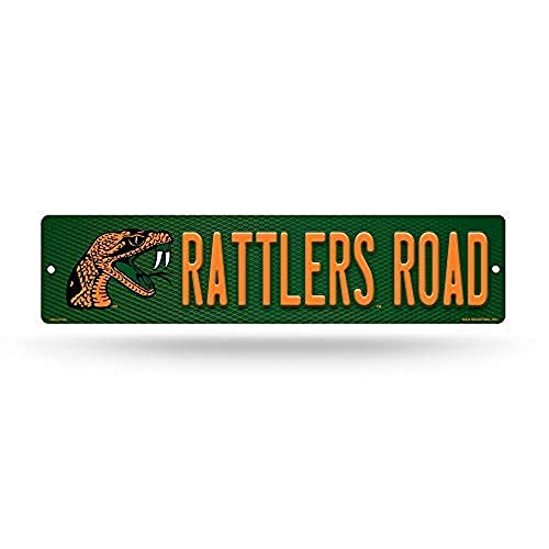Rico Industries NCAA Florida A&M Rattlers 16-Inch Plastic Street Sign Décor