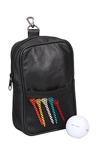 Bellino Leather Golf Pouch Black