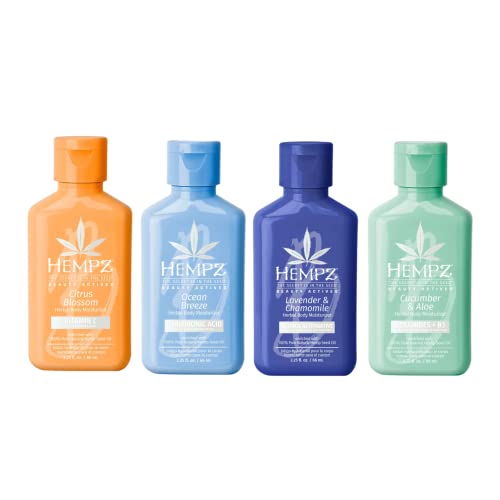 Hempz Body Lotion Beauty Boss Mini Lotion Set of 4 Travel Size Daily Moisturizing Cream