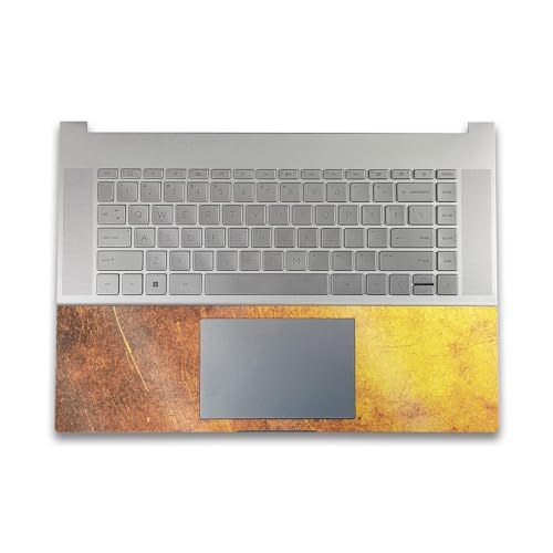 Image of Glossy Glitter Gaming Skin Compatible with HP Envy x360 16 inch (2023) - Textured Gold - Premium 3M Vinyl Protective Wrap Decal Cover - Easy to Apply | Crafted in The USA by MightySkins