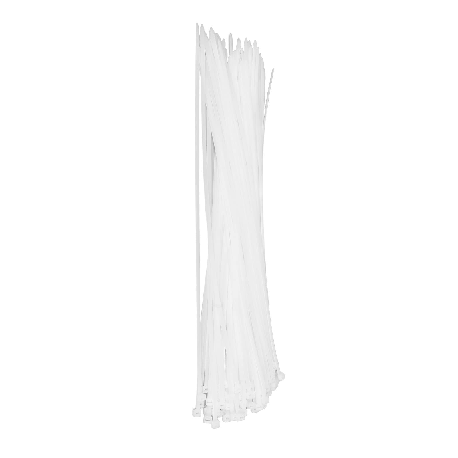 Fascette in Nylon, Fascette per Cavi con Zip Allargate da 100 Pezzi, Autobloccanti, Resistenza Alla Trazione di 250 Libbre, Resistente Ai Raggi UV, per Uso Intensivo, per Esterni