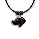 The Magic Zoo Enamel Chocolate Labrador Necklace
