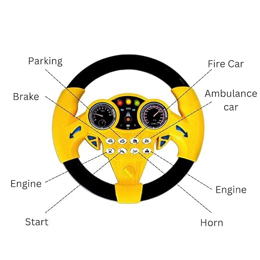 Image of Premium Kids Driving Steering Wheel Funny Interactive Driving Wheel with Music (Dy)