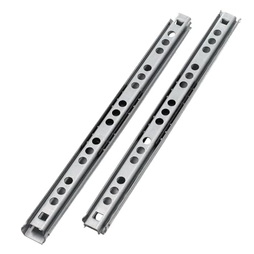 Guías para cajones de bolas de dos secciones, riel deslizante de acero plegable de 13" con 2 piezas 2