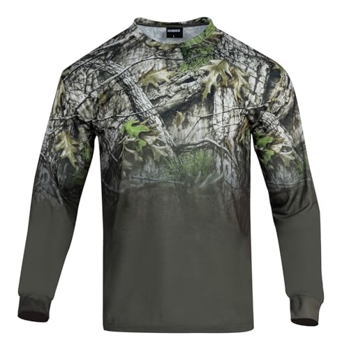 Men's Hunting Camo Shirt Lightweight,Camouflage Shirts for Men Long Sleeve Shirt for Fishing Hiking Camping3