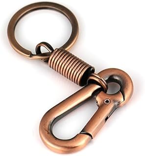 Red Copper Clip Medallion - Gansh Key Holder with Strong Metal Ring and Modern Design