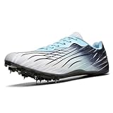 Scarpe da Atletica Leggera Uomo Scarpe 8 Chiodi Corsa Campestre Allenamento Corsa Antiscivolo Scarpe E Salto per Gare dai 100 ai 400 Metri Sprint Match,July Purple,43 EU