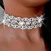Prosy Funkelnde Kristall-Halsreif-Halskette, silberfarben, Strass-Halsband, Schmuck, verstellbar, für Damen und Mädchen