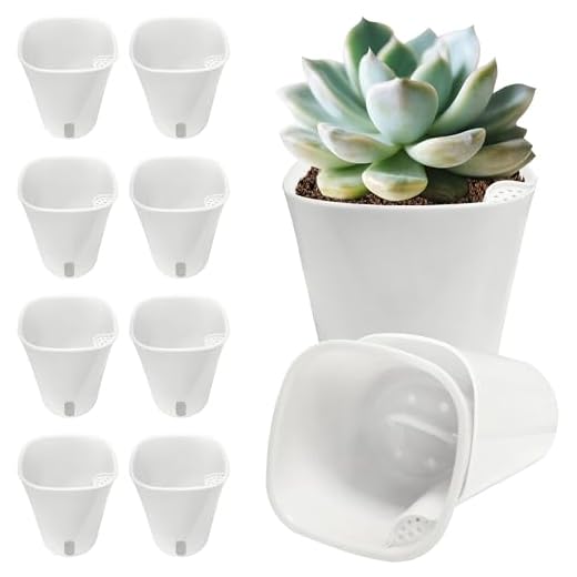 3" Self Watering Pots - 10 Sets Planter Pots for Indoor Plants With Water Level Indicator and Multiple Vents - for House Plants, Flowers, Herbs