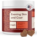 Reggie Skin & Coat Supplements for Dogs | Omega-3 Fish Oil & Vitamin E for Itchy Skin Relief, Shedding & Shiny Coat | Natural Dog Skin & Coat Chews | Vet-Approved & Made in USA | 60 Soft Chews