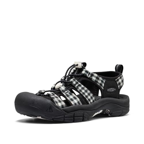 KEEN Women's Newport H2 Water Sandals Black/Gingham 10.5