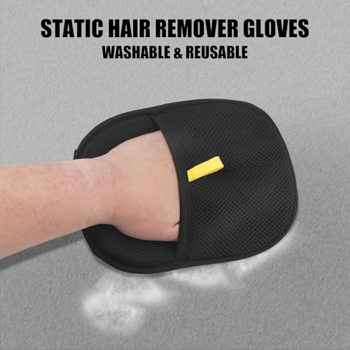 Image of Gosknor 2 Pcs Double Sided Pet Grooming Gloves, Pet Static Grooming Gloves for Dogs Bathing Pet Hair Remover Gloves Versatile Pet Grooming Gloves for Dog & Cat Washing Deshedding Cleaning