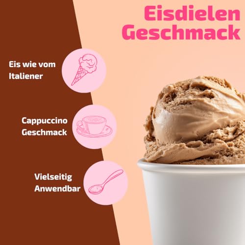 Cappuccino Eispaste Aroma Variegatos Eis Desserts Pralinen Zum Verfeinern von leckerem Eis Getränke Kuchen Kekse Tortencremes Eiscremes uvm. Inhalt 250 g – Bild 3