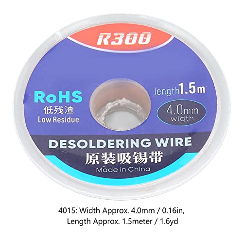 Image of Solder Wick, 1.5M Copper Wire Desoldering Wire Solder Braided Wicks Desoldering Wicks, Fast Heat Conduction Soldering Wick Wire Roll for Electronic PCB Board, Solder Sucker for Fast Tin Suction