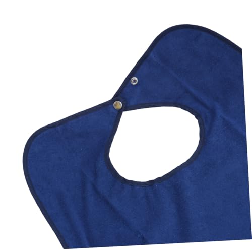 Babero para adultos lavable azul de doble capa impermeable protector de ropa 3