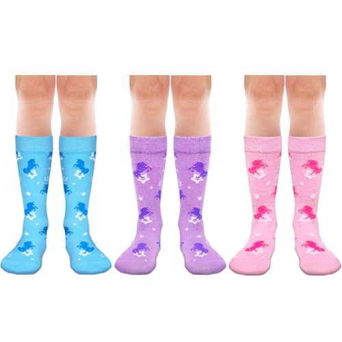 Kids Soccer Socks 3 Pairs Toddler Knee High Soccer Socks Baseball Sock for Girls2