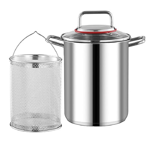 Vereen Olla de acero para espárragos con cesta para espárragos y pasta