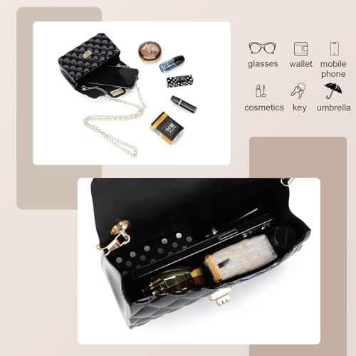 Gladdon Mini Quilted Crossbody Bags for Teen Girls Shoulder Purses Chain Strap Handbags Birthday Gift for Girl3