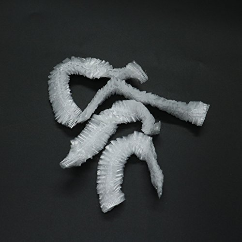 IDS 100 Pcs Clear Hair Salon Shower Caps Disposable Spa Home Shower Bathing Caps - Thumbnail 2