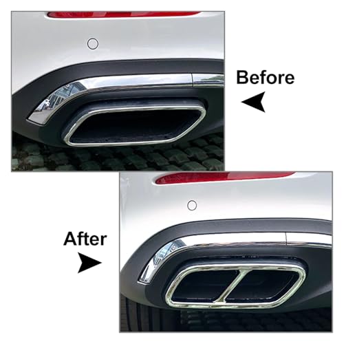 Embellecedor de escape premium para coche W206 con moldura cromada 5