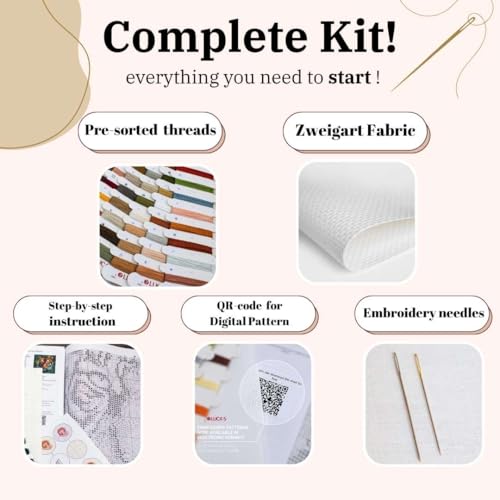 Luca-S B2383 - Kit Per Punto Croce, Multicolore, 27 X 17 Cm - 6